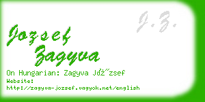 jozsef zagyva business card